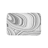 Grijs, wit en zwart Moderne Abstracte schelpen Badmat (Voorkant)