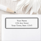 Grijs & Wit Envelop Retouradres Labels (Insitu)