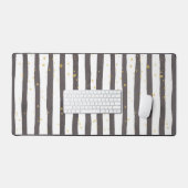 Grijs Wit Geel Polka Dot Bureaumat (Keyboard & Muis)