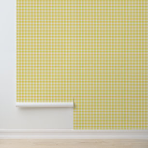 Grijs-wit geruit katoen Plaid Behang