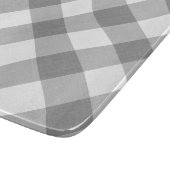 Grijs wit Gingham Modern Land Snijplank (Hoek)