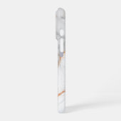 Grijs Wit Goud Glitter Marmer  iPhone Hoesje (Linkerkant)