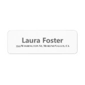 Grijs Wit Handschrift Elegant Minimalistisch Stijl Etiket (Voorkant)