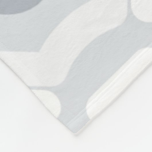 Grijs Wit Hexagon Cirkel Scandinavisch Patroon Fleece Deken (Hoek)