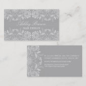 Grijs & Wit  Lace Visitekaartje (Voorkant / Achterkant)