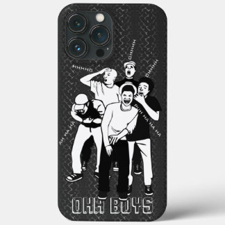 grijs wit LAUGHING OH BOYS iPhone 13 Pro Max Hoesje