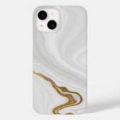 Grijs Wit Marmeren Patroon iPhone / Android Case-Mate iPhone Case (Achterkant)