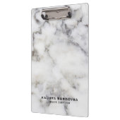 Grijs & Wit Marmeren Steen Klembord (Links)