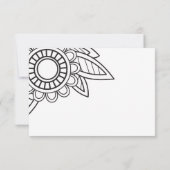 Grijs Wit Modern Bloemenkamer Reservering Bruiloft RSVP Kaartje (Achterkant)