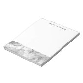 Grijs Wit Professioneel Eenvoudig Minimalistisch Notitieblok (Gedraaid)