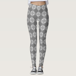 Grijs, Wit, USA Eagle Keltische Cross Print Leggin Leggings