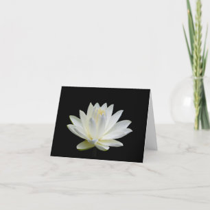 Grijs Wit Water Lily Blank Note Wenskaarten Kaart