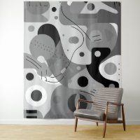 Grijs wit zwart, grillige vormen modern design