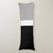 Grijs Wit Zwart Kleuren Stijl Design Lichaamskussen (Voorkant Verticaal)