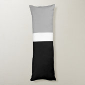 Grijs Wit Zwart Kleuren Stijl Design Lichaamskussen (Achterkant (Verticaal))