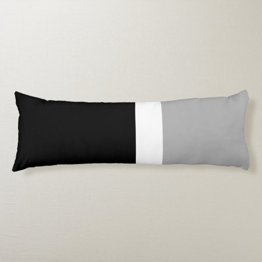 Grijs Wit Zwart Kleuren Stijl Design Lichaamskussen (Voorkant)