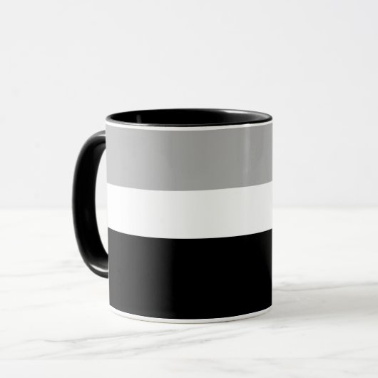Grijs Wit Zwart Kleuren Stijl Design Mok (Voorkant links)