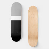 Grijs Wit Zwart Kleuren Stijl Design Skateboard (Voorkant)