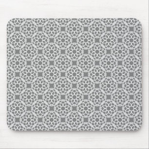 Grijs Witte Geometrische Naadloos Patroon Muismat
