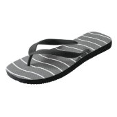Grijs Witte Golfpatroon Flip Flops (Schuin)