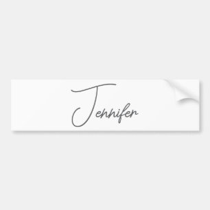 Grijs Witte Moderne Minimalistische Handgeschreven Bumpersticker
