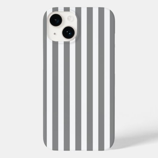 Grijs-witte snoepstrepen Case-Mate iPhone case (Achterkant)
