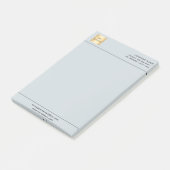 Grijs zakelijk logo briefhoofd post-it® notes (Schuin)