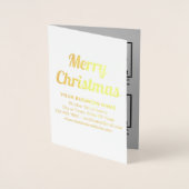Grijs Zakelijk Merk op Kerst Folie Kaart (Voorkant)