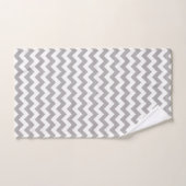 Grijs zigzag, Grijs Chevron, Geometrisch Patroon Bad Handdoek (Handdoek)