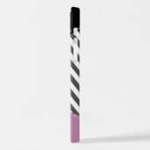 Grijs zigzag, Grijs Chevron, Paarse, Jouw naam iPhone Hoesje (Linkerkant)