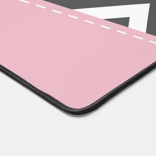 Grijs zigzag, Grijze Chevron, Zigzag Pattern, Roze Bureaumat (Hoek)