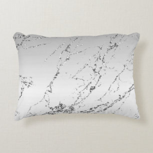 Grijs Zilver Glitzy Nep Glitter Accent Kussen