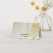 Grijs zilver met gouden lijnen bruiloft (Achterkant)