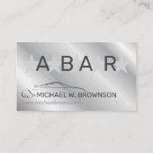 Grijs Zilver Minimal Driver auto Visitekaartje (Achterkant)