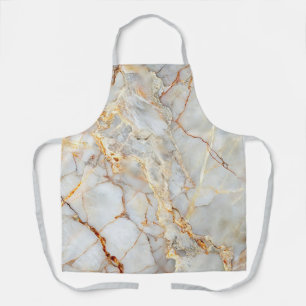 Grijs Zilver Professionele Marmer Agate Glam Schort