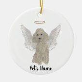 Grijs Zilveren Poodle Troost Herdenking Keramisch Ornament (Voorkant)