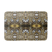 grijs zilvergoud en zwart decopatroon badmat (Voorkant)