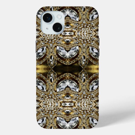 grijs zilvergoud en zwart decopatroon Case-Mate iPhone case (Achterkant)