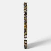 grijs zilvergoud en zwart decopatroon Case-Mate iPhone case (Achterkant / Links)