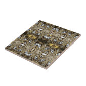 grijs zilvergoud en zwart decopatroon tegeltje (Zijkant)