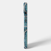 grijs zilverturquoise blauwgroen blauw bohemisch Case-Mate iPhone case (Achterkant / Links)