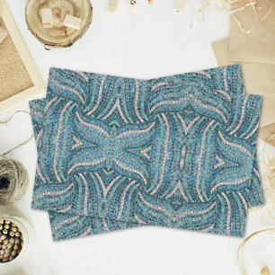 grijs zilverturquoise blauwgroen blauw bohemisch tissuepapier