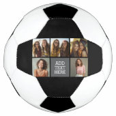 Grijs Zwart 5 Fotocollage met Tekst Voetbal (Voorkant)