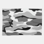 Grijs & Zwart Camouflage Keuken Handdoek (Horizontaal)