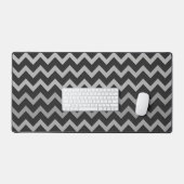Grijs zwart Chevron Cool retro patroon Bureaumat (Keyboard & Muis)