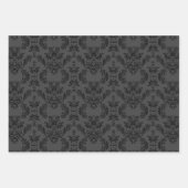 Grijs zwart  demaspatroon inpakpapier vel (Voorkant)