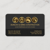 Grijs Zwart Draad Mesh Lagen Handyman Gereedschap Visitekaartje (Voorkant)