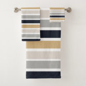 Grijs, Zwart en Tan Bad Handdoek (Insitu)