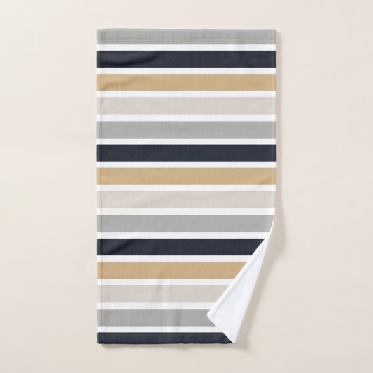Grijs, Zwart en Tan Bad Handdoek (Handdoek)