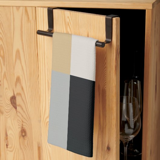 Grijs, Zwart en Tan Theedoek (Derde Gevouwen)